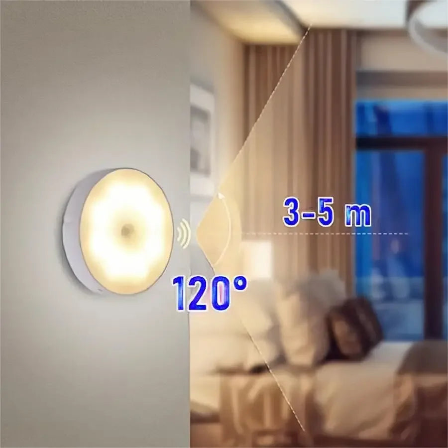 LED Night Light Smart Human Body Sensor with Digital Sensor Head Magnetic Suction Wireless-Use Eye Protect Night Lighting Lamp