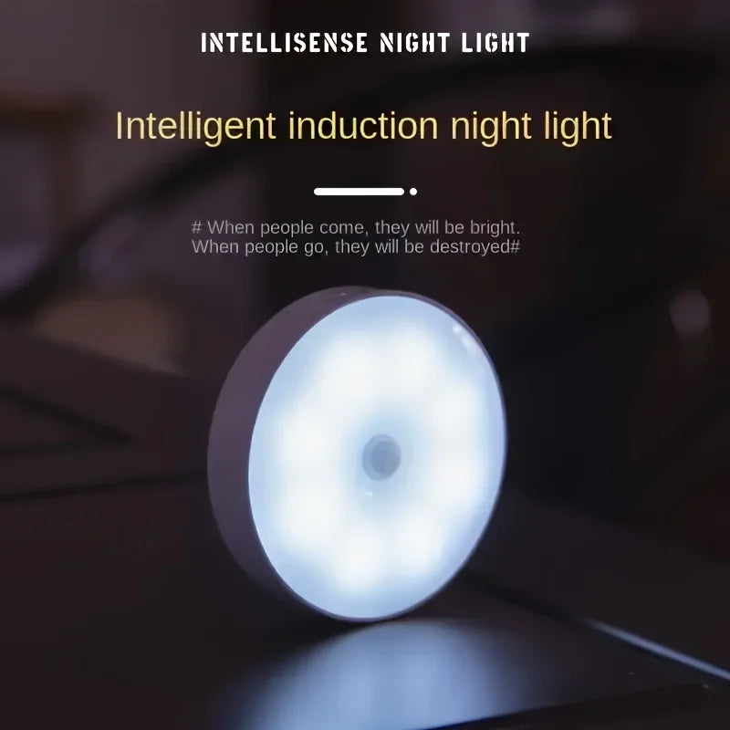 LED Night Light Smart Human Body Sensor with Digital Sensor Head Magnetic Suction Wireless-Use Eye Protect Night Lighting Lamp