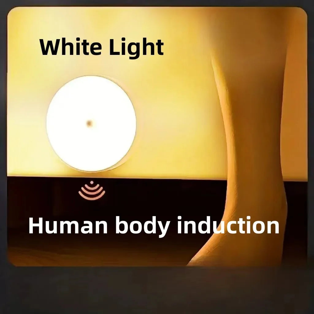 LED Night Light Smart Human Body Sensor with Digital Sensor Head Magnetic Suction Wireless-Use Eye Protect Night Lighting Lamp